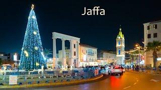 Israel! Fröhliches Chanukka! Und frohe Weihnachten! Mit Liebe aus Nighttime Jaffa.