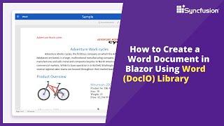 How to Create a Word Document Using Blazor Word (DocIO) Library