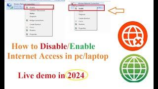 Enable/Disable a LAN Connection in desktop pc and laptops