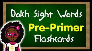 Dolch Pre Primer Sight Words | Kindergarten Sight Words | Sight Word Flashcard | English Words