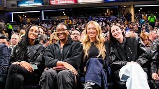 Indiana Fever stars Caitlin Clark, DeWanna Bonner, Aliyah Boston & Lexie Hull at Indiana Pacers Game