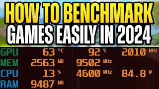 How To Benchmark Games 2024 - MSI Afterburner