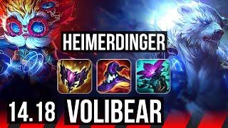 HEIMERDINGER vs VOLIBEAR (TOP) | Legendary, 13/3/5 | NA Diamond | 14.18