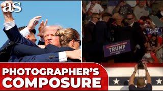 Photographer's composure to capture amazing photo during Trump assassination attempt