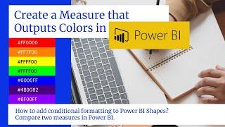 Create a Measure that Outputs Colors in Power BI  | Compare Measures | Shapes Conditional Formatting