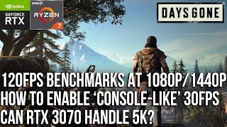 Days Gone PC: Fix 30fps Micro Stutters, 120fps & 4K 60fps Benchmarks at Console Settings - RTX 3070