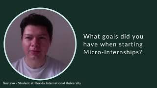 Gustavo Z. - What goals did you have when starting Micro-Internships?