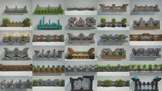 35 Minecraft Fence / Wall Design Ideas