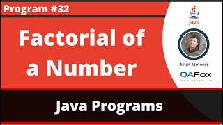 Java program to find the factorial of the given number