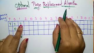 Page replacement Algorithms | OPTIMAL | Example | OS | Lec-28 | Bhanu Priya