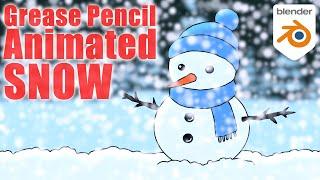 How to Make Animated Snow with Blender Grease Pencil Modifiers