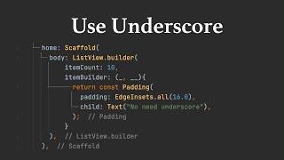 Flutter Uses Underscores for Unused Function Arguments