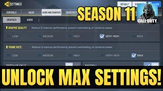 HOW TO UNLOCK MAX FPS AND GRAPHICS IN COD MOBILE | SEASON 11