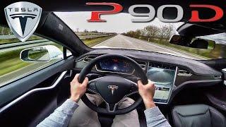 Tesla Model S P90D 762 HP POV AUTOBAHN Acceleration AutoPilot & Ludicrous by AutoTopNL