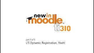 New in Moodle 310: 3/3 One click deploy with LTI Advantage Dynamic Registration