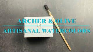 @ArcherandOlive Watercolors | Unbox & Swatch Four Palettes | Artisanal Handmade Watercolors