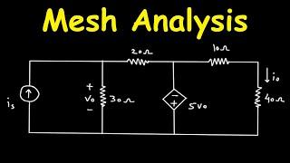 Mesh Analysis with Voltage Controlled Voltage Source