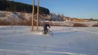 мототоксикоз или на что способен зимой велосипед с мотором