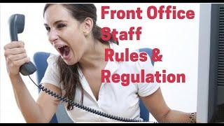 FRONT OFFICE STAFF RULES AND REGULATION