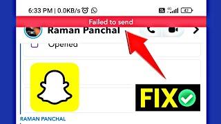 How To Fix Snapchat Failed To Send When Refresh Problem Solve