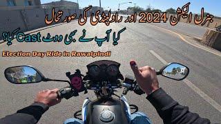 Election Day Bike Ride In Rawalpindi | General Elections Pakistan 08-FEB-2024 | Sohail Biker