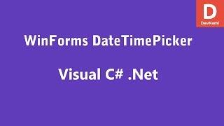 Visual C# DateTimePicker Control