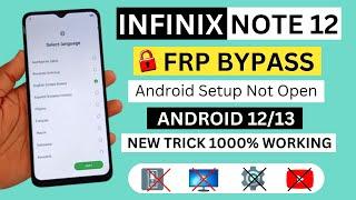 Infinix Note 12 Frp Bypass Android 12 | 13 Without PC 2025 | Infinix Note 12 Google Account Bypass