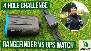 Shot Scope Laser vs GPS Watch: THE 4 HOLE CHALLENGE! | Golfalot Equipment Feature