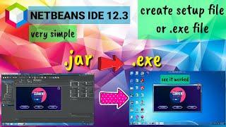 how to create exe file from jar file in netbeans || jar file to exe file || setup file from netbeans