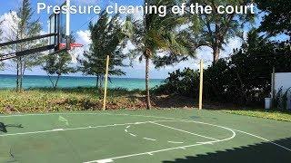 Pressure cleaning of the court Golden Beach, Florida