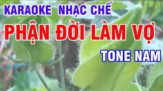 karaoke phận đời làm vợ - tone nam - đấp mộ cuộc tình nhạc chế hay