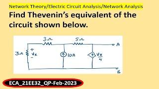 Numerical on Thevenin's theorem