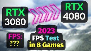 RTX 3080 vs RTX 4080 TEST in 8 Games 2023 - 1080p 1440p 4K