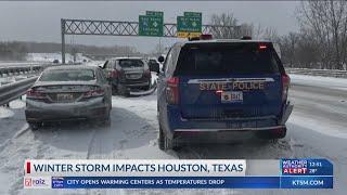 Winter storm impacts Houston, Texas