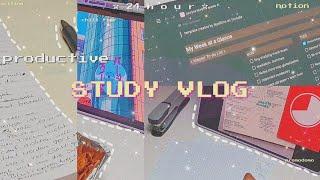 PRODUCTIVE Study Vlog ️ studying, taking a lot of notes, lil notion tour + chill time  