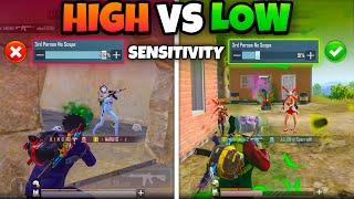 LOW VS HIGH SENSITIVITY IN CLOSE RANGE(BGMI/PUBGM) Tips & Tricks