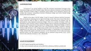 Exercise 5 EEL 1 : Measurement using DC Bridges, Group 8 Section 1.