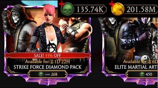 MK Mobile Strike Force Diamond Pack Opening | Infinite Pack Opening Glitch