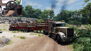 Logging in a forest - BeamNG.drive | Thrustmaster TX gameplay