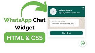 How to create WhatsApp Chat widget using HTML, CSS & JavaScript