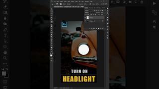 Turn on Car Headlight in Photoshop #shorts #photoshop #tutorial