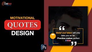 How To Make A Motivational Quote Design in Photoshop | Motivation quotes design in photoshop