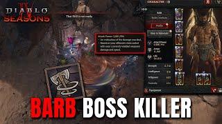 WHIRLWIND IS A CRAZY BOSS KILLER?! Barb Build Guide for Season 5 Diablo 4