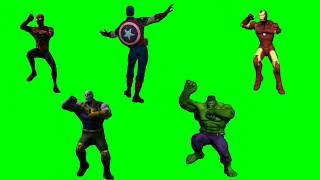 Avengers And Thanos Dance Green Screen