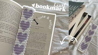 how to crochet a heart bookmark | in-depth pixel grid/tapestry crochet tutorial