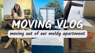 Single Mom Moving Vlog + moving out of our moldy apartment  + new apartment tour