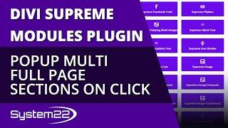 Divi Supreme Modules Popup Multi Full Page Sections On Click 