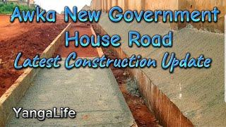 New Awka Government House Road: Better Walkways And Center Demarcation Underway