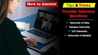 Possible Interview Questions for Finnish Universities | How to Answer? Finland Admission 2024 |