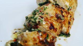 BACON SPINACH AND CHEESE STUFFED CHICKEN BREASTS